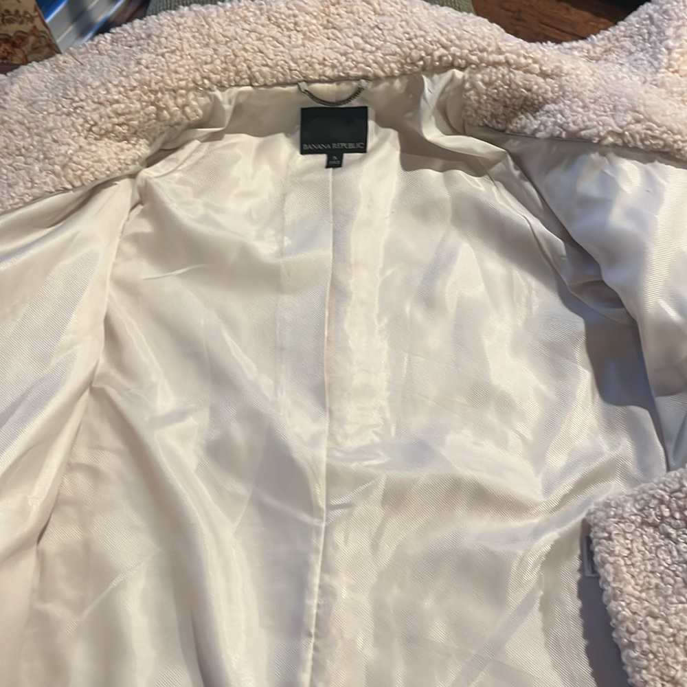 Banana republic oversized Sherpa cocoon coat - Picture 5 of 8